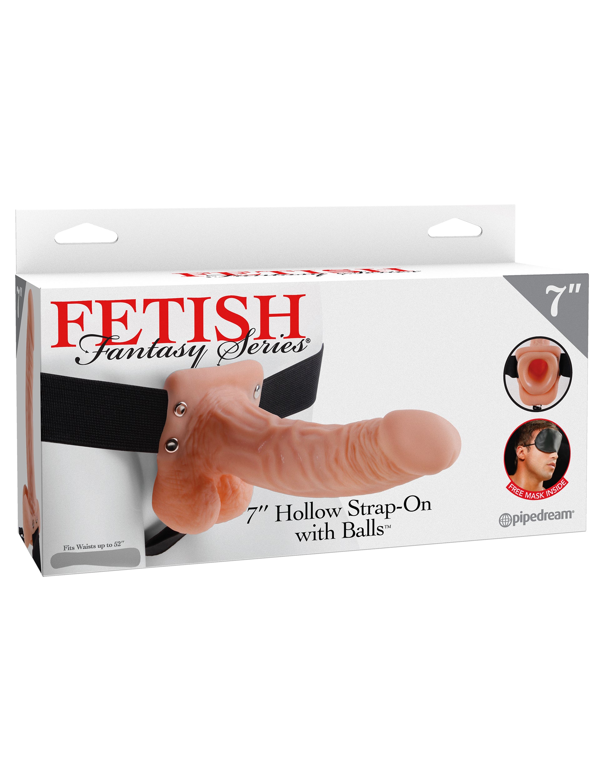 Pipedream Fetish Fantasy Series 7 Inch Hollow Strap-on With Balls - Flesh — strap-on at Stuffgoodies