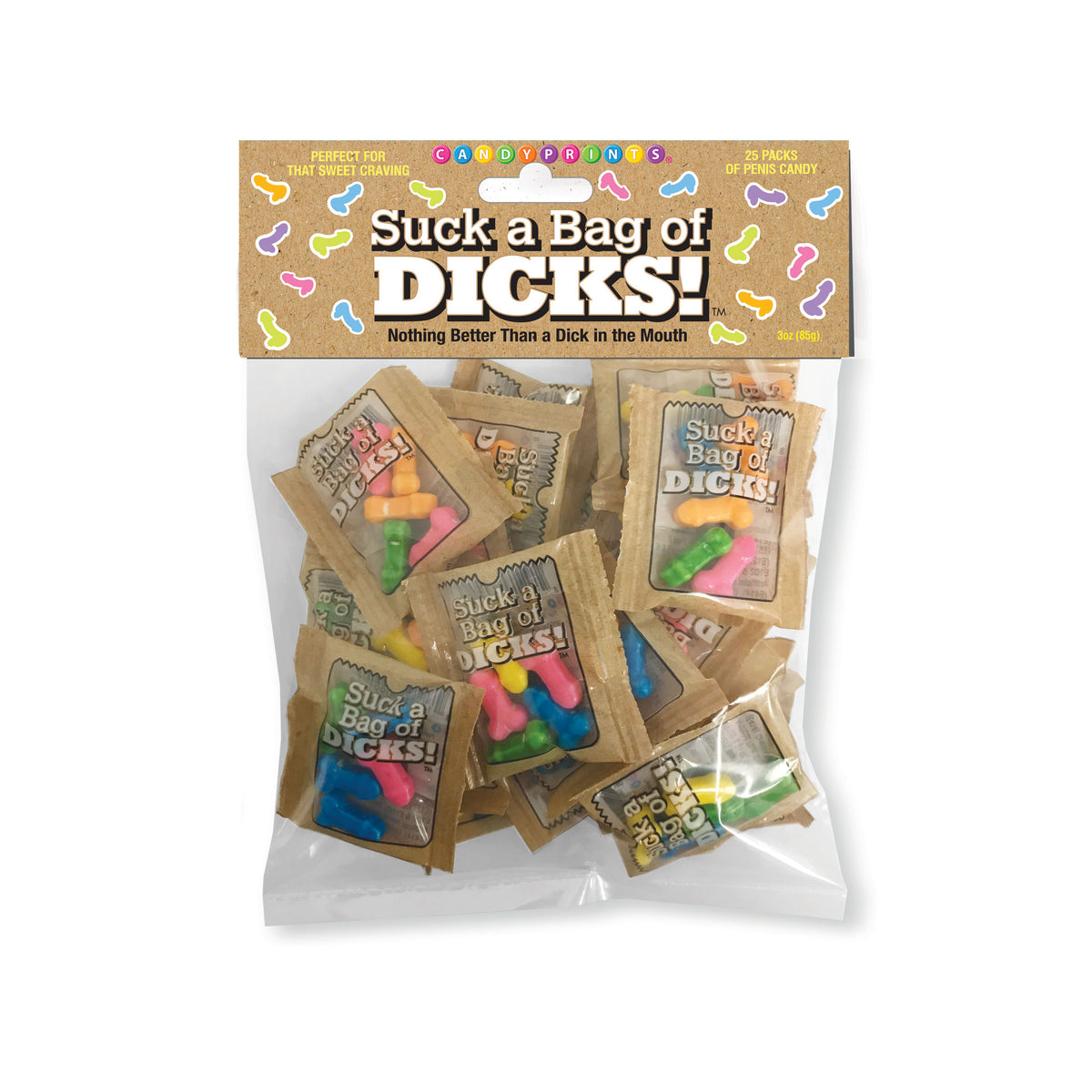 Little Genie Suck a Bag of Dicks! 25 Individual Fun Size Packages — intimate product at Stuffgoodies