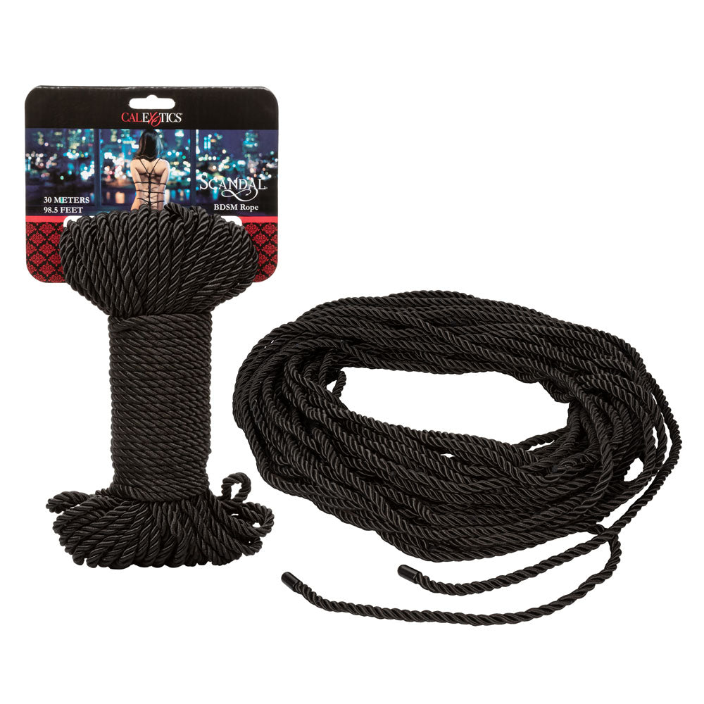 CalExotics Scandal BDSM Rope 98.5 Ft/ 30m - Black — black bondage toy at Stuffgoodies
