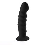 Maia Toys Kendall Silicone Dong Swirled Satin Finish - Black — black dildo at Stuffgoodies