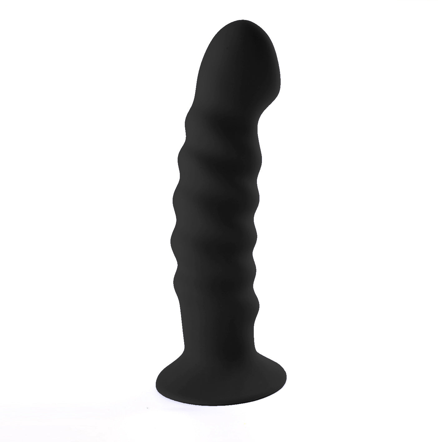 Maia Toys Kendall Silicone Dong Swirled Satin Finish - Black — black dildo at Stuffgoodies