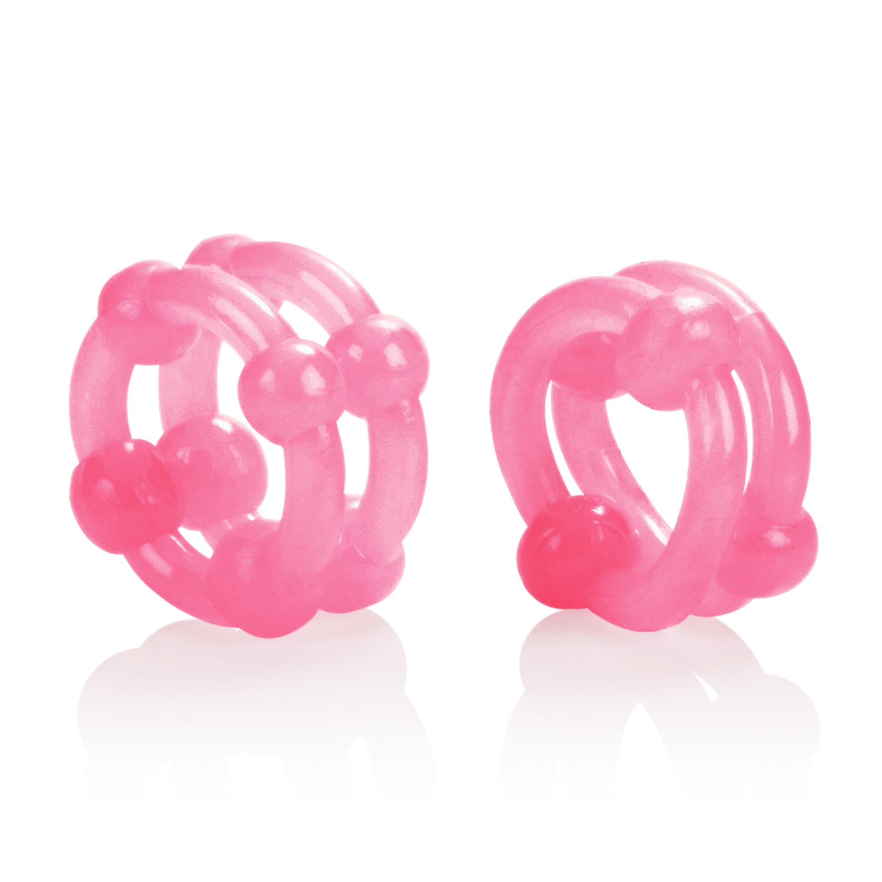 CalExotics Island Rings - Double Stacker - Pink — pink cock ring at Stuffgoodies