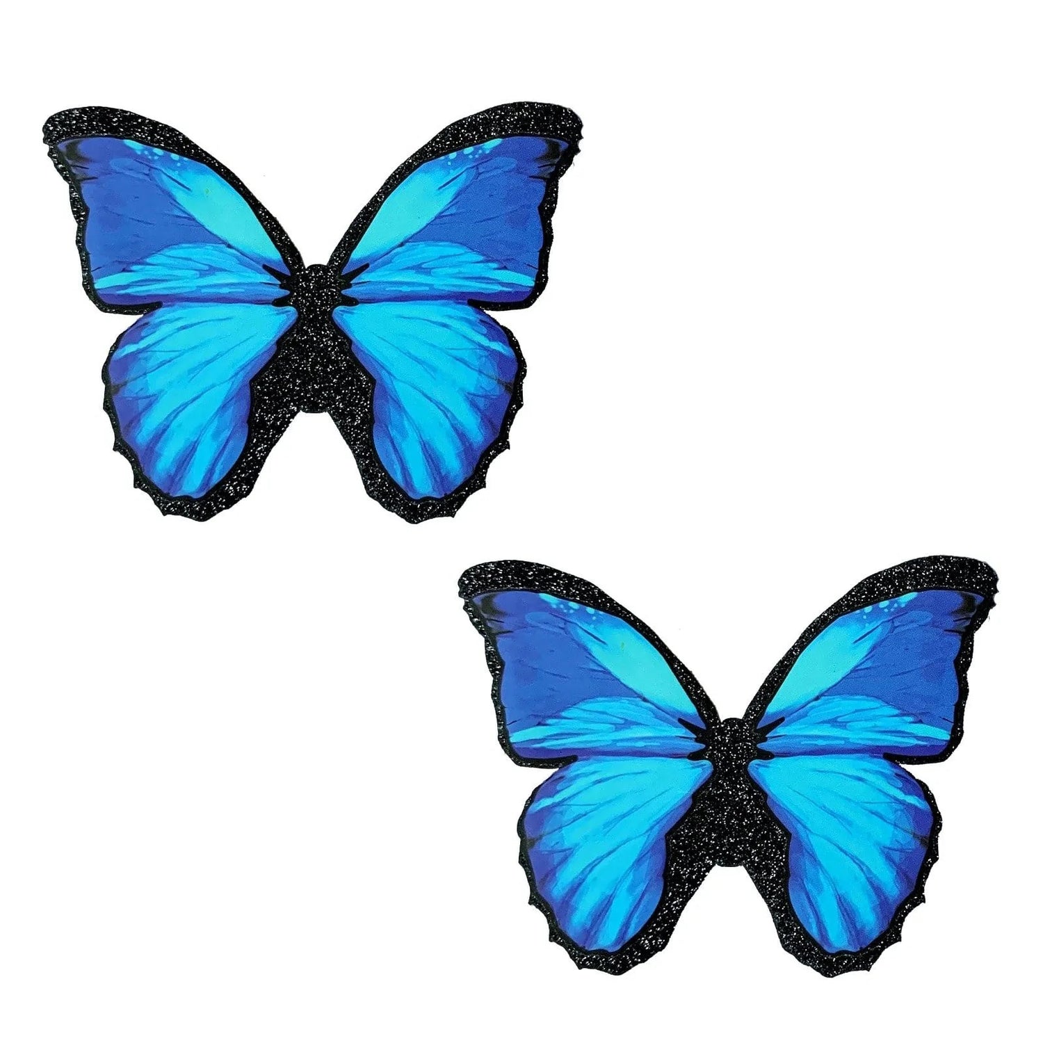 Neva Nude Beautiful Blue Black Glitter Butterfly Nipple Cover Pasties — intimate product at Stuffgoodies