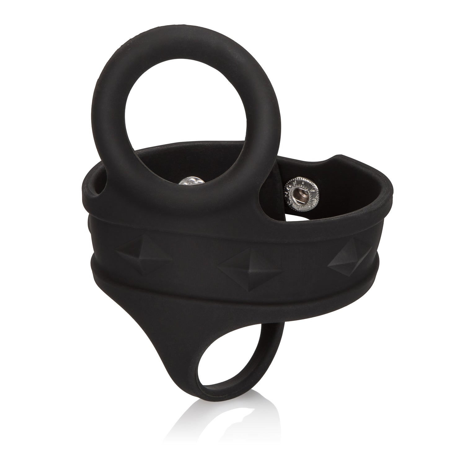 CalExotics Silicone Tri-Snap Ball Spreader — cock ring at Stuffgoodies