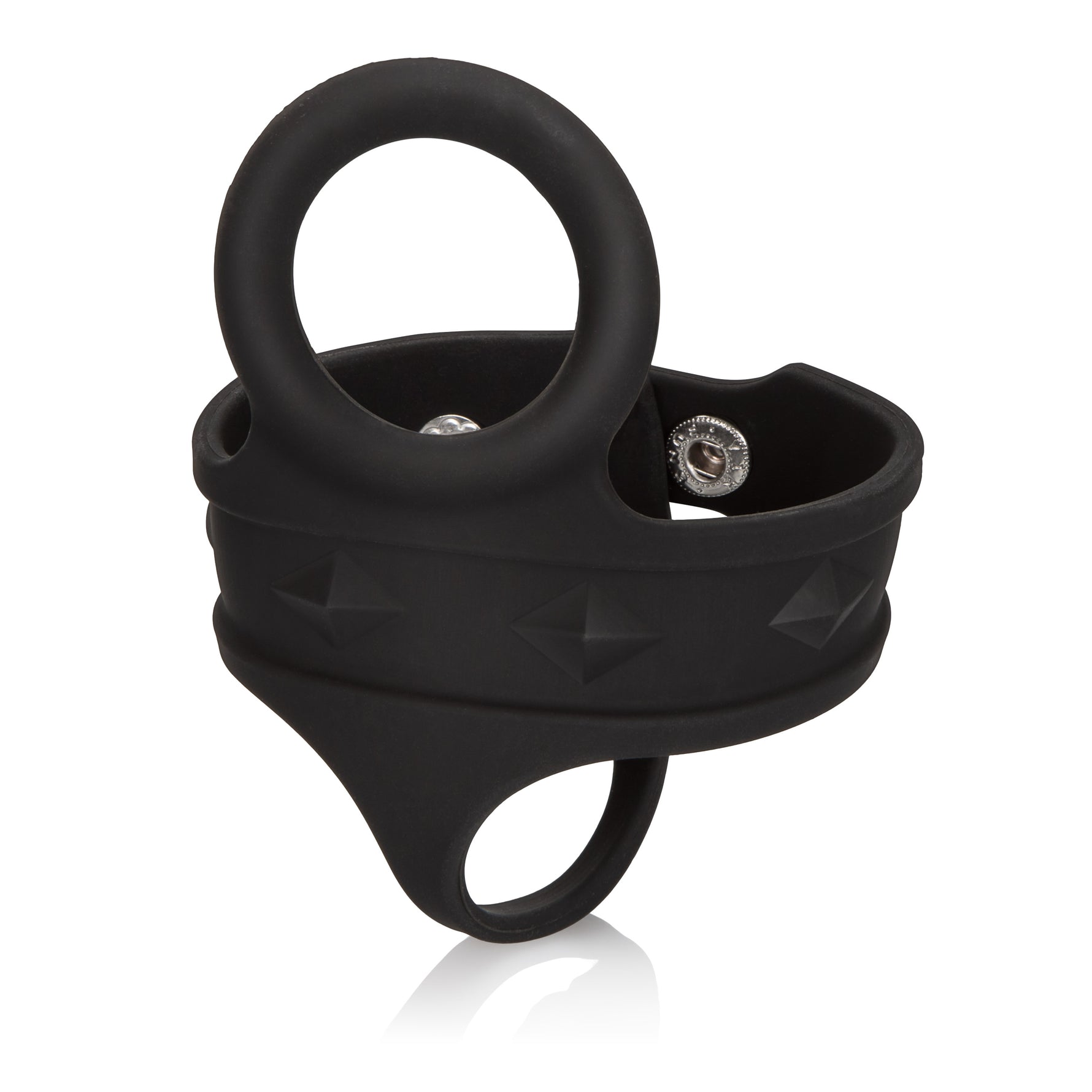 CalExotics Silicone Tri-Snap Ball Spreader — cock ring at Stuffgoodies