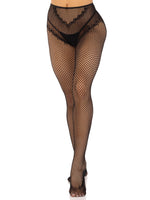 "French Cut Crotchless Fishnet - One Size - Black LA-9709BLKOS"