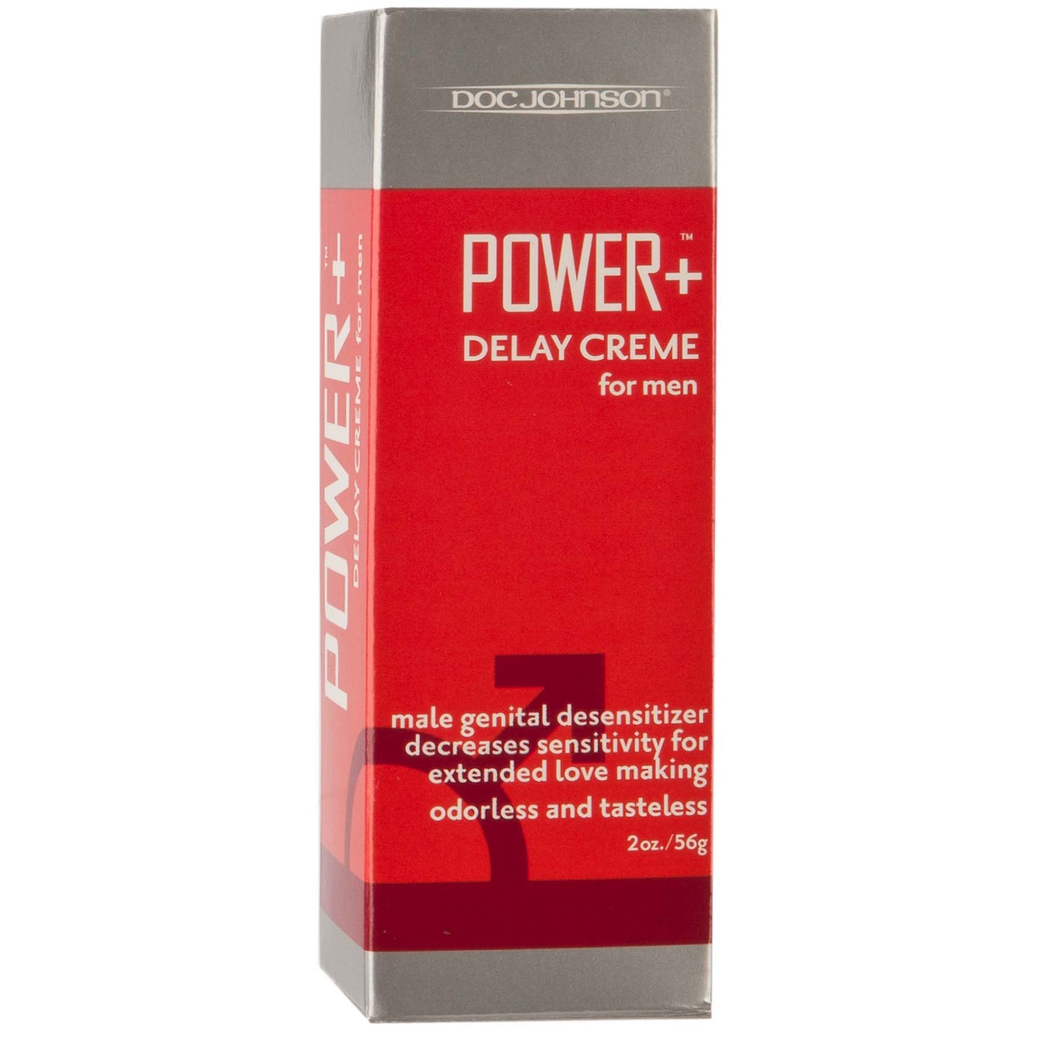 Doc Johnson Power Plus Delay Creme for Men - 2 Oz. - Boxed — intimate product at Stuffgoodies