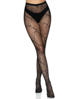 "Cracked Fishnet Tights - One Size - Black LA-9724BLKOS"