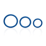CalExotics Tri-Rings - Blue — blue cock ring at Stuffgoodies