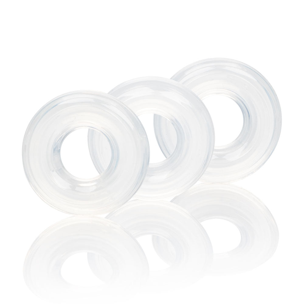 CalExotics Set of 3 Silicone Stacker Rings — cock ring at Stuffgoodies