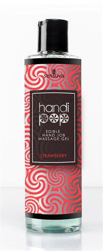 "Handi Pop Handjob Massage Gel - Strawberry - 4.2 Oz. SEN-VL484"