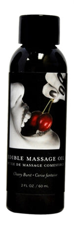 Earthly Body Edible Massage Oil - Cherry - 2 Fl. Oz. — intimate product at Stuffgoodies