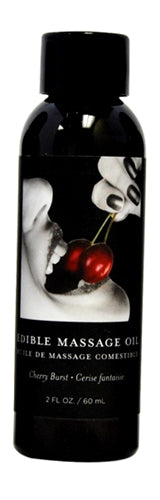 Earthly Body Edible Massage Oil - Cherry - 2 Fl. Oz. — intimate product at Stuffgoodies