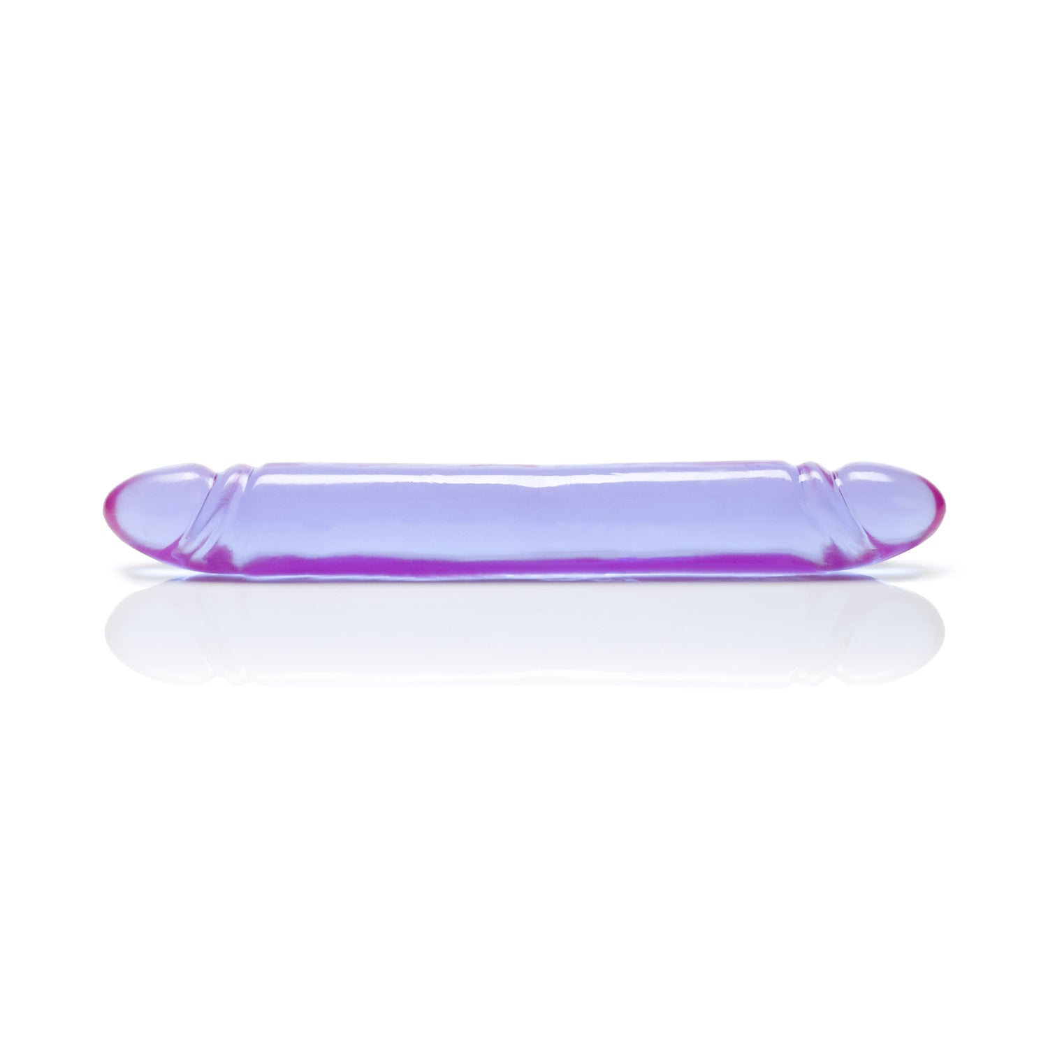 CalExotics Reflective Gel Smooth Double Dong - Purple — purple dildo at Stuffgoodies
