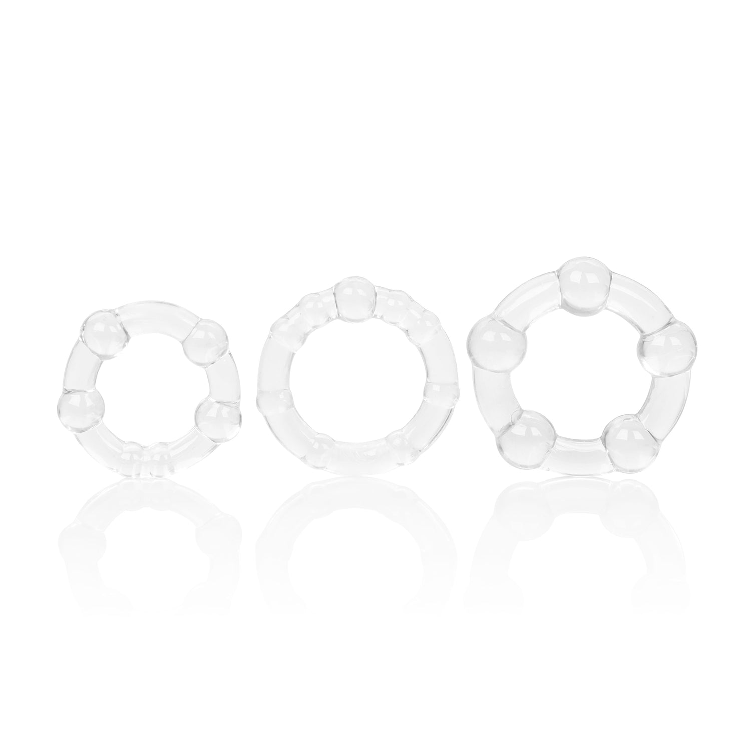 CalExotics Island Rings - Clear — clear cock ring at Stuffgoodies