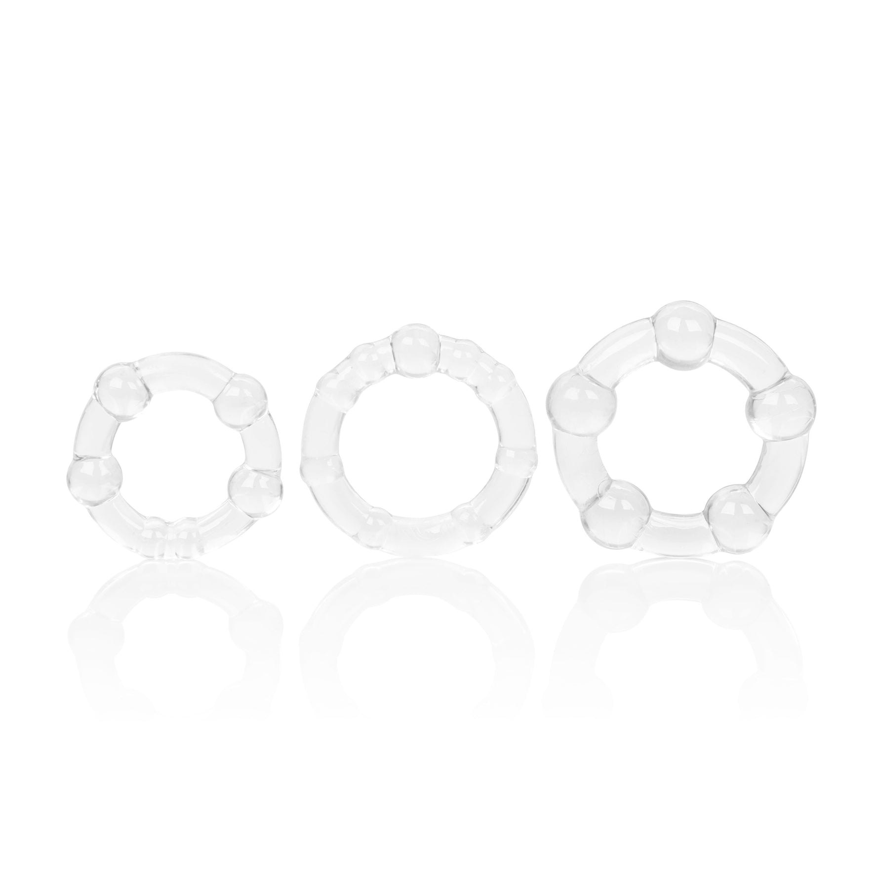 CalExotics Island Rings - Clear — clear cock ring at Stuffgoodies