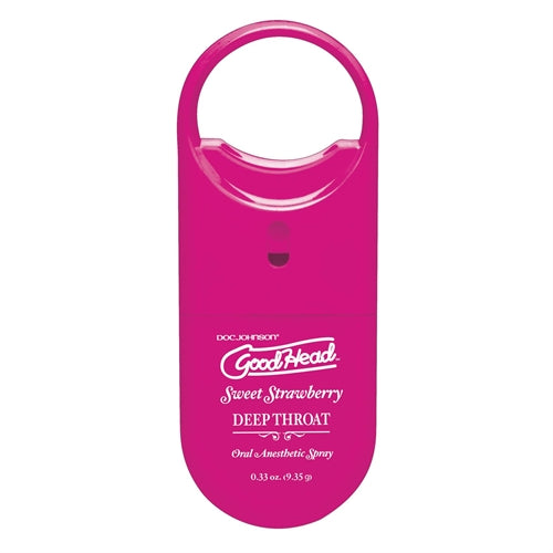 Doc Johnson Goodhead to Go Deep Throat Spray - Sweet Strawberry — lubricant at Stuffgoodies