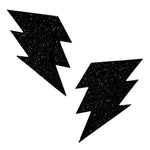Neva Nude Black Malice Glitter Lightning Bolt Nipztix Pasties — intimate product at Stuffgoodies