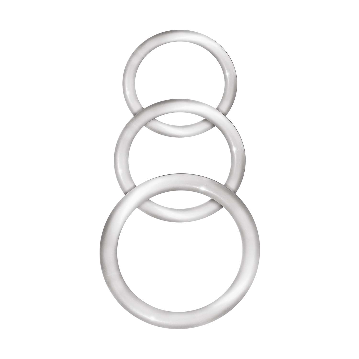 "Enhancer Silicone Cockrings - Clear NW3057"