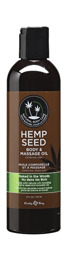 Earthly Body Hemp Seed Massage and Body Oil - Naked in the Woods - 8 Fl. Oz./ 237ml — intimate product at Stuffgoodies