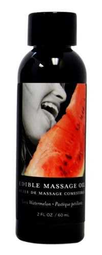 Earthly Body Edible Massage Oil - Watermelon - 2 Fl. Oz. — intimate product at Stuffgoodies