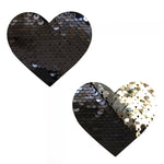 Neva Nude Sequin Medusa Magic Flip Black to Silver I Heart U Nipztix Pasties — intimate product at Stuffgoodies