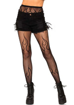 "Flame Net Tights - One Size - Black LA-9288BLKOS"