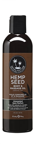 Earthly Body Hemp Seed Massage and Body Oil - Unscented - 8 Fl. Oz./ 237ml — intimate product at Stuffgoodies