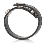 CalExotics Leather Black 3-Snap Ring — cock ring at Stuffgoodies
