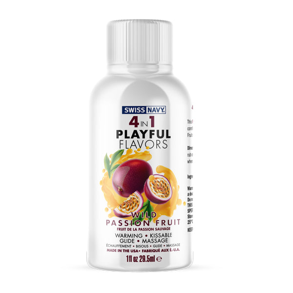 "Swiss Navy 4-in-1 Playful Flavors - Wild Passion Fruit - 1 Fl. Oz. MD-SN4N1FWPF1"