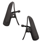 CalExotics Nipple Play Nipplettes Vibrating Nipple Clamps Black Rechargeable — bondage toy at Stuffgoodies