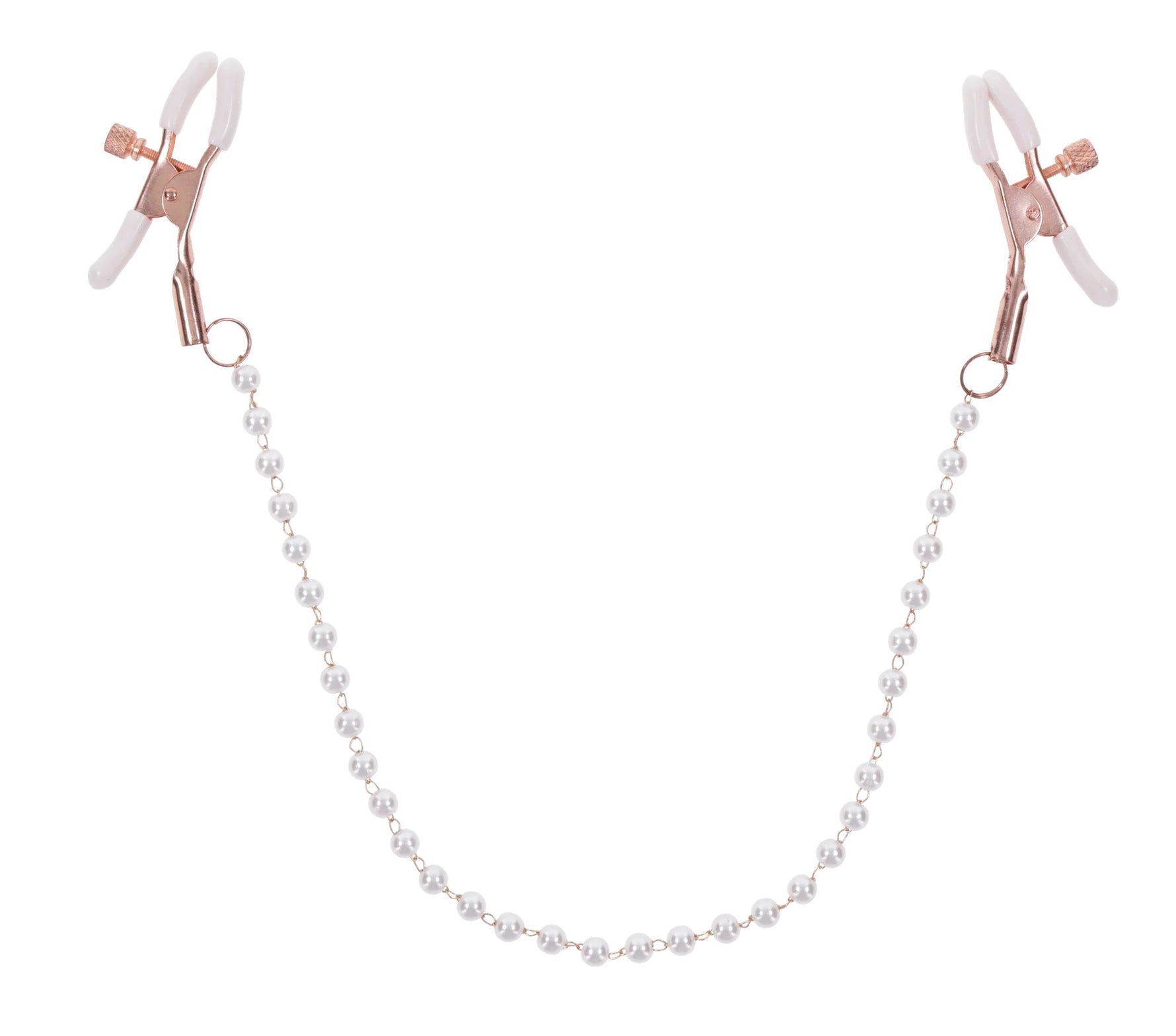 "Peaches N Creame Pearl Nipple Clamps - Pink SS09964"