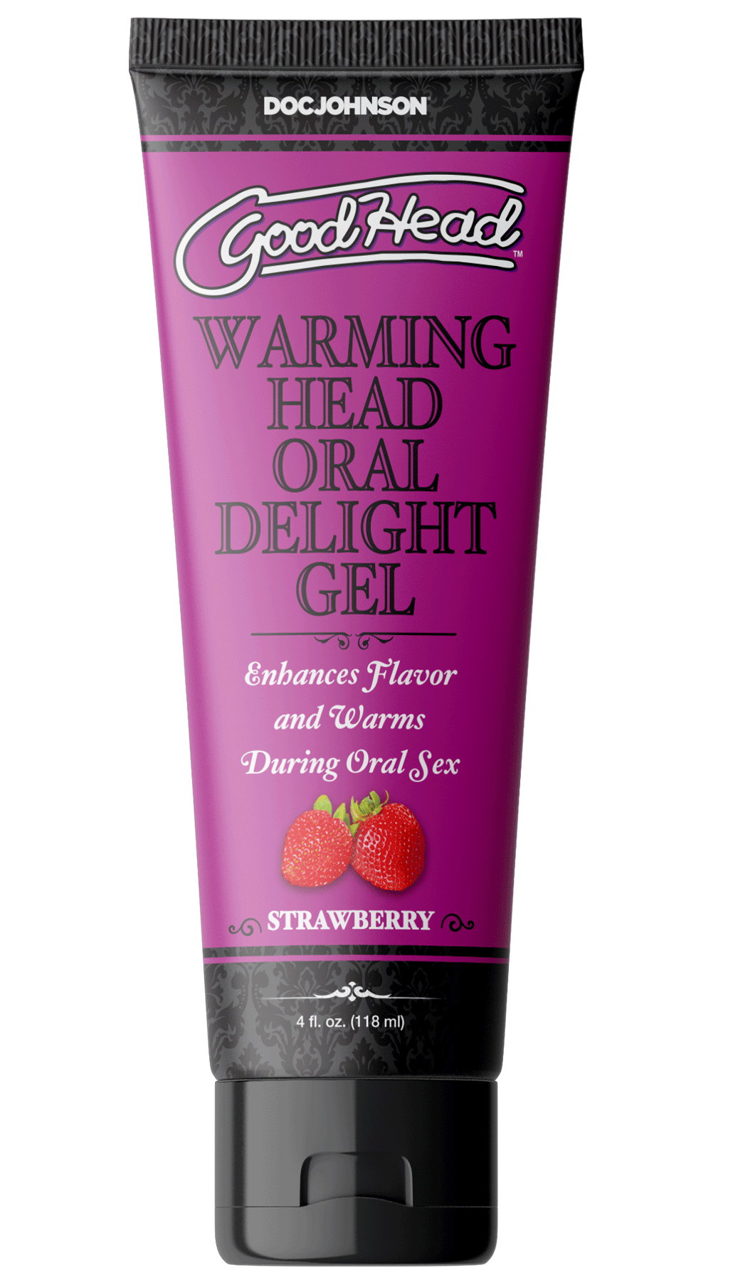 Doc Johnson Goodhead - Warming Head Oral Delight Gel - Strawberry - 4 Fl. Oz. — lubricant at Stuffgoodies