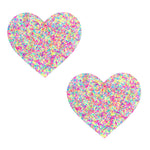 Neva Nude Sprankles Neon Blacklight Glitter I Heart U Nipztix Pasties — intimate product at Stuffgoodies