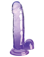 "King Cock Clear 7 Inch With Balls - Purple PD5754-12"