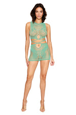 "Bralette and Skirt - One Size - Seafoam DG-13409SEAFOS"