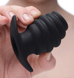 "Hive Ass Tunnel Silicone Ribbed Hollow Anal Plug - Medium MS-AF982-MEDIUM"