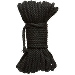 Doc Johnson Merci - Bind and Tie - 6mm Hemp Bondage Rope - 50 Feet - Black — black bondage toy at Stuffgoodies