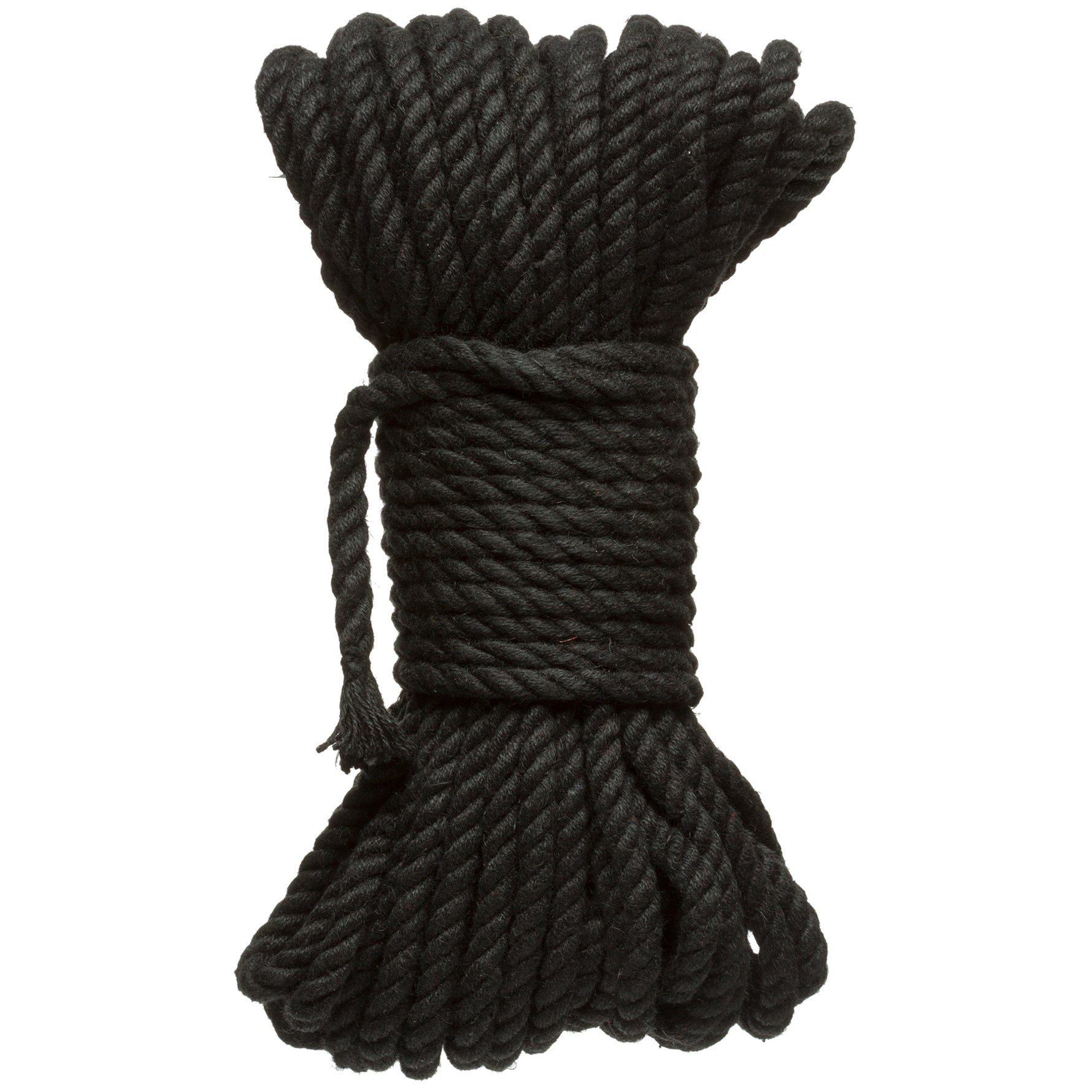 Doc Johnson Merci - Bind and Tie - 6mm Hemp Bondage Rope - 50 Feet - Black — black bondage toy at Stuffgoodies