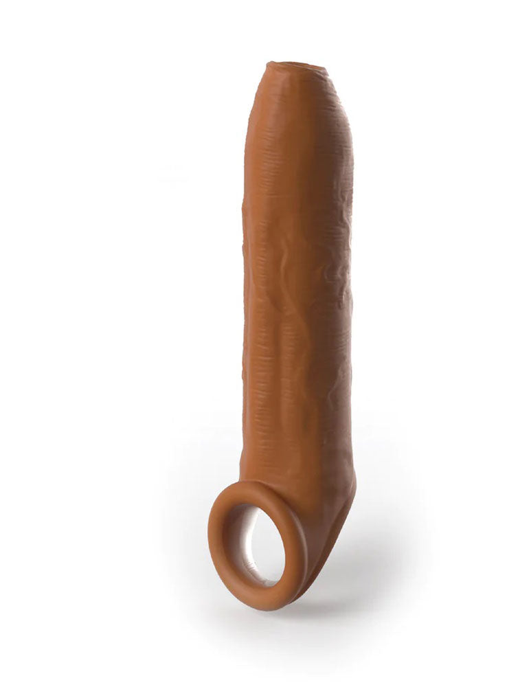 "Fantasy X-Tensions Elite Uncut 7 Inch Extension Sleeve With Strap - Tan PD4156-22"