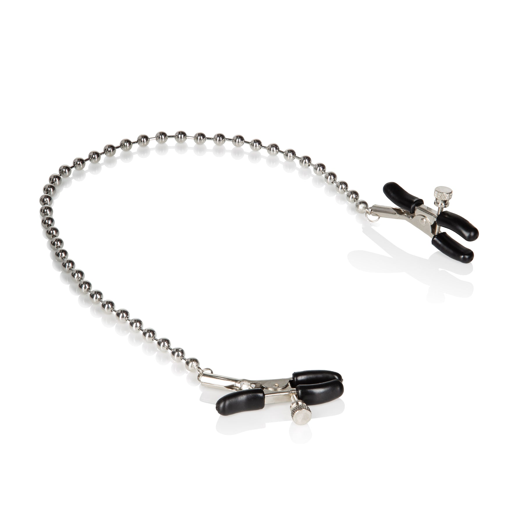 CalExotics Silver Beaded Nipple Clamps — bondage toy at Stuffgoodies
