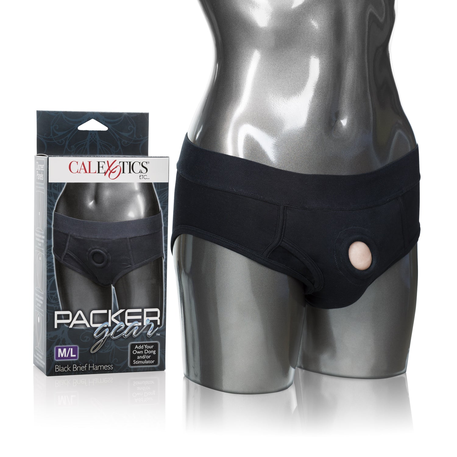 CalExotics Packer Gear Brief Harness - Medium/large - Black — black dildo at Stuffgoodies