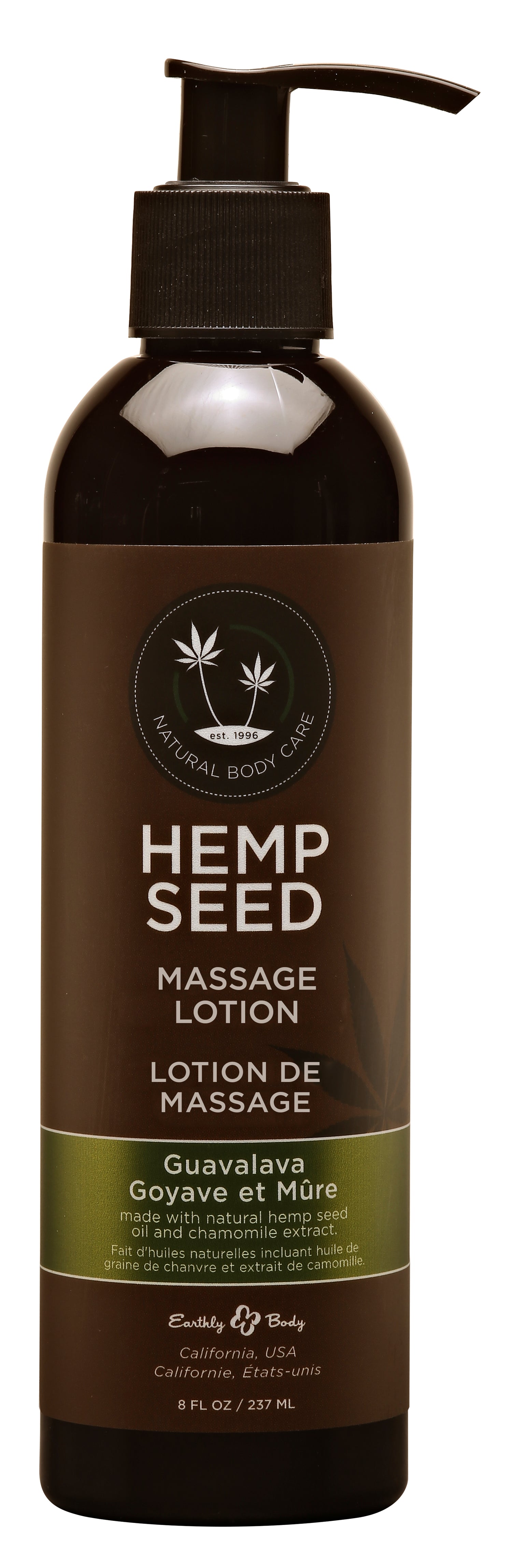 Earthly Body Hemp Seed Massage Lotion - Guavalava - 8 Fl. Oz. — intimate product at Stuffgoodies