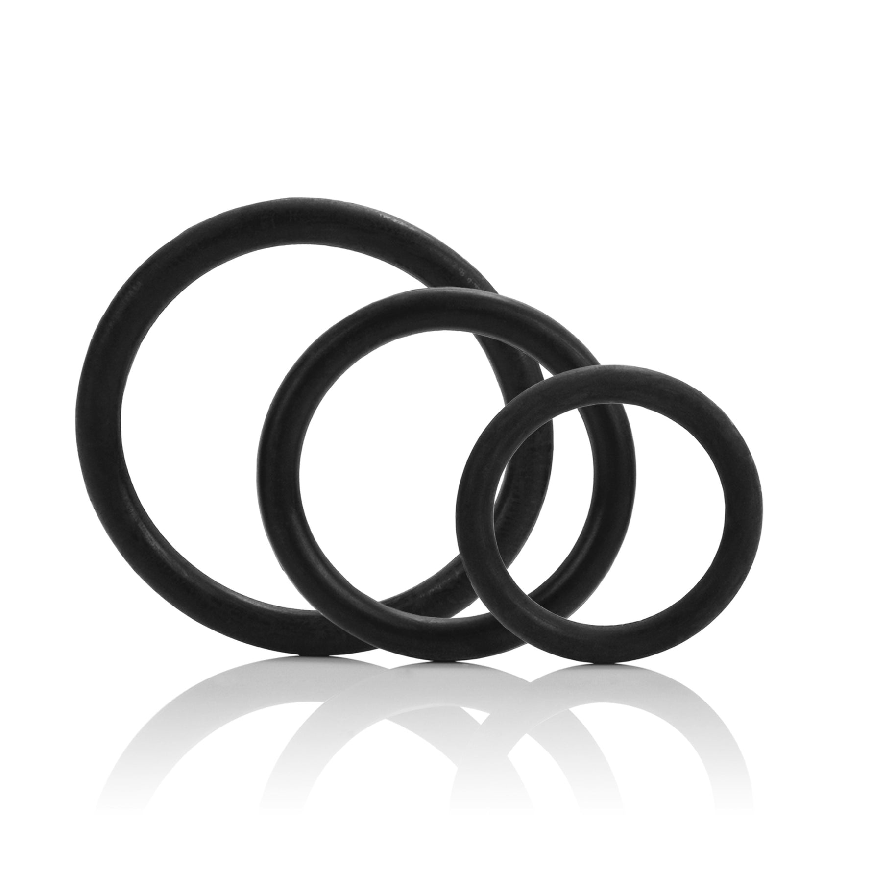 CalExotics Tri-Rings - Black — black cock ring at Stuffgoodies