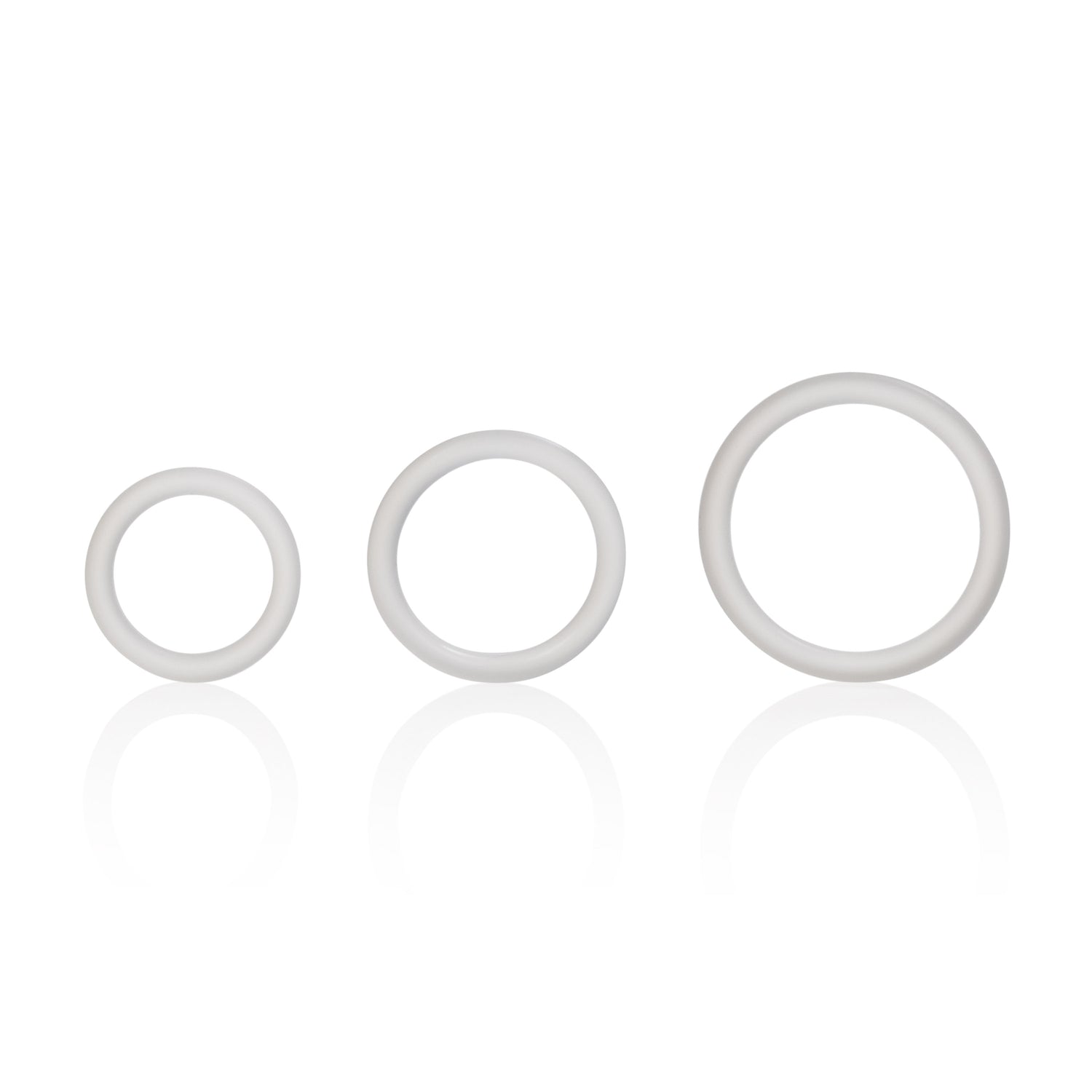 CalExotics Silicone Support Rings - Clear — clear cock ring at Stuffgoodies