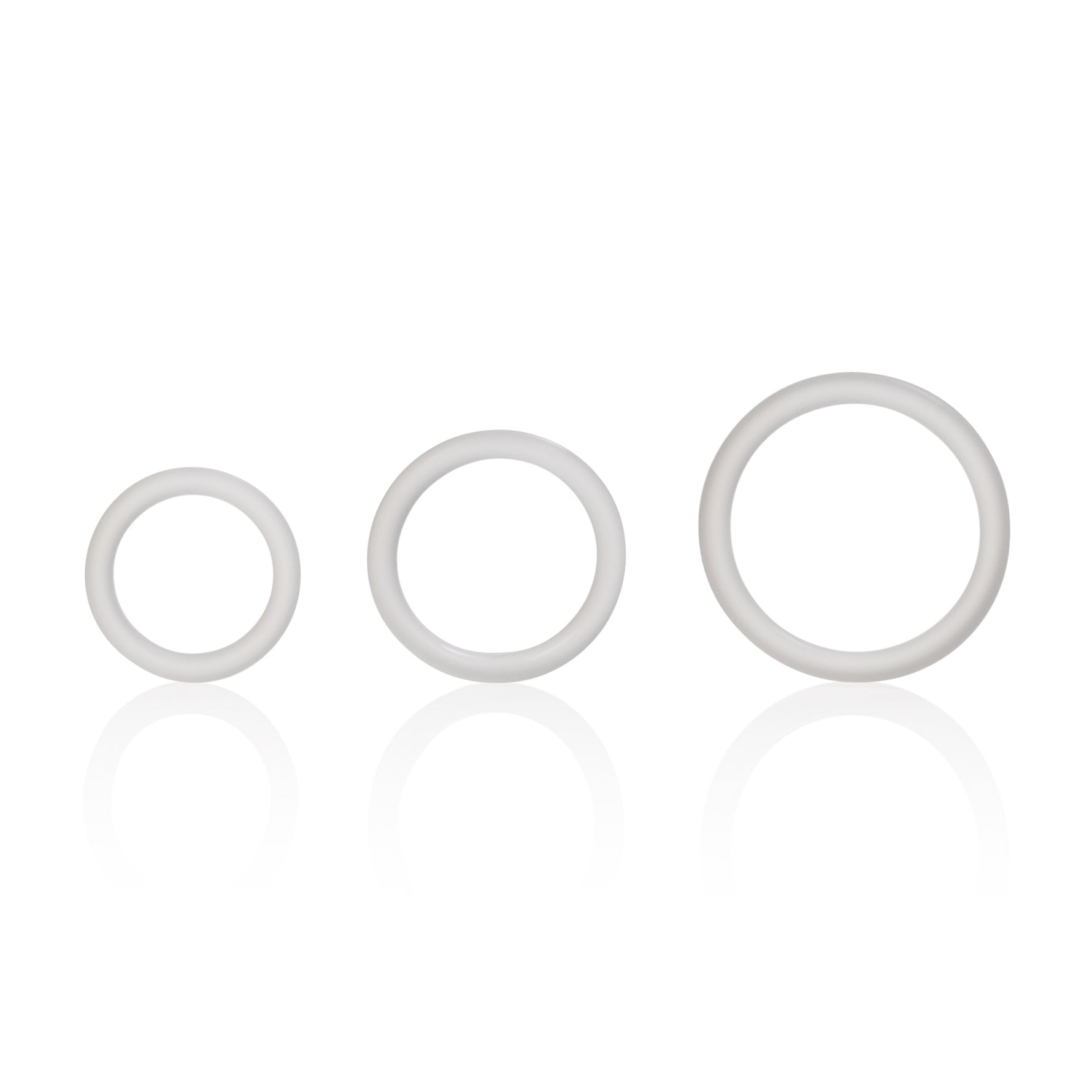 CalExotics Silicone Support Rings - Clear — clear cock ring at Stuffgoodies