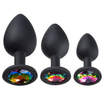 "Cloud 9 Novelties Gems Silicone Anal Plug - Includes Small, Med & Large Size WTC305KIT"