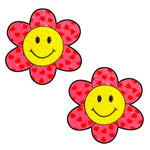 Neva Nude Freaking Awesome Smiley Flower Power Glitter Nipple Cover Pasties — intimate product at Stuffgoodies