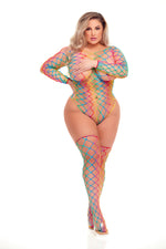 "Taste the Rainbow Teddy and Thigh Hi Set - Rainbow PKL-20044XRNBWOS"