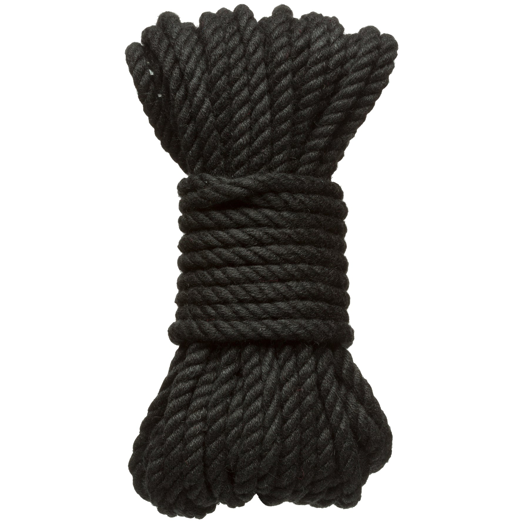 Doc Johnson Merci - Bind and Tie - 6mm Hemp Bondage Rope - 30 Feet - Black — black bondage toy at Stuffgoodies